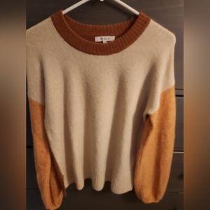 womens Madewell Payton pullover colorblock wool blend sweater size xxs